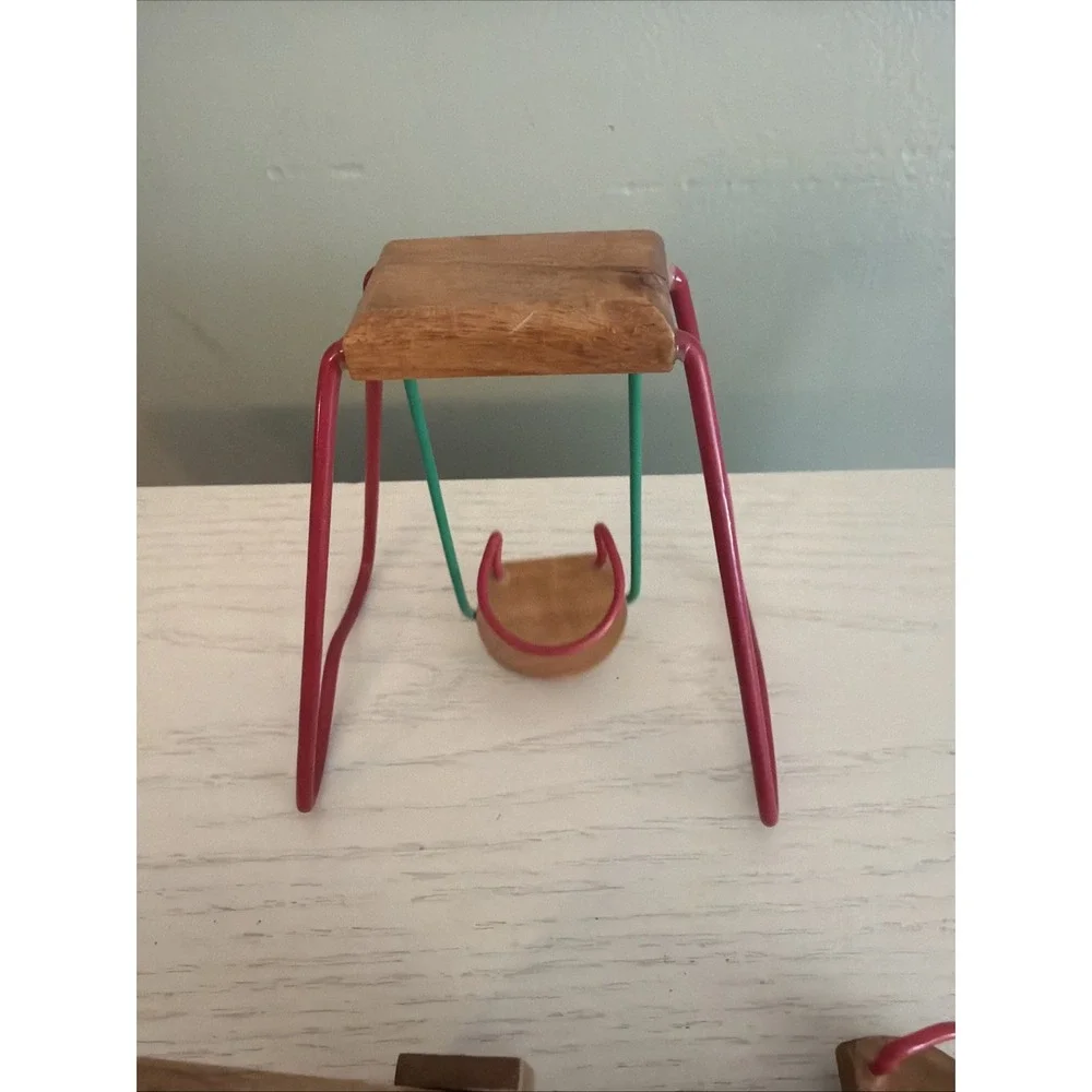 Vintage Dollhouse Swing Set And Teeder Todder Outdoor Playground Japan